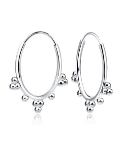 Fashion Silver Hoop Earring HO-1749